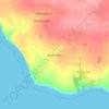 Topografische kaart Marcross, hoogte, reliëf