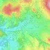 Topografische kaart Sumène, hoogte, reliëf