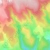 Topografische kaart Le Fromental, hoogte, reliëf