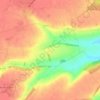 Topografische kaart le Mamont, hoogte, reliëf