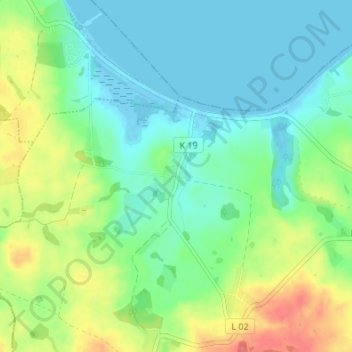Topografische kaart Niendorf, hoogte, reliëf