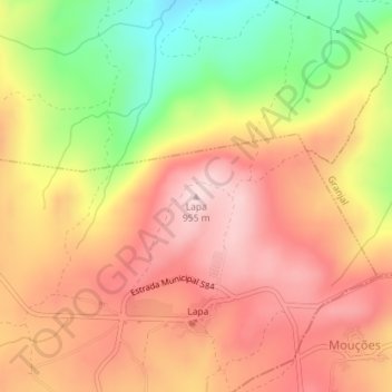 Topografische kaart Lapa, hoogte, reliëf