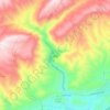 Topografische kaart Halbun, hoogte, reliëf