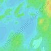 Topografische kaart Lacs Obatogamau, hoogte, reliëf