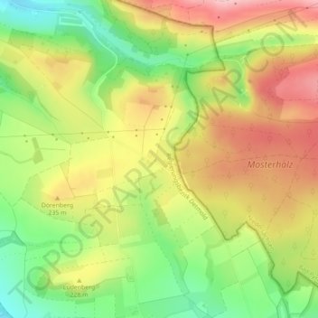 Topografische kaart Finkenkamp, hoogte, reliëf