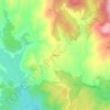 Topografische kaart Pantane, hoogte, reliëf