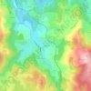 Topografische kaart La Ribière, hoogte, reliëf