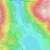 Topografische kaart Reschenpass - Passo Resia, hoogte, reliëf