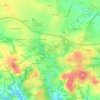 Topografische kaart Kerbanel, hoogte, reliëf