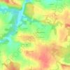 Topografische kaart Les Prateaux, hoogte, reliëf