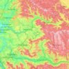 Topografische kaart Weissach im Tal, hoogte, reliëf