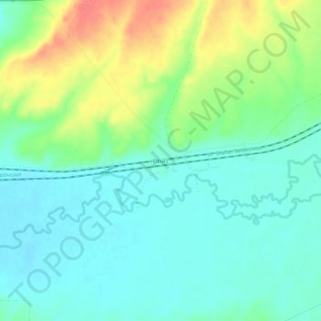 Topografische kaart Elburz, hoogte, reliëf