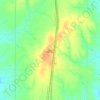 Topografische kaart Bison, hoogte, reliëf