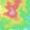 Topografische kaart Blick in die Wetterau, hoogte, reliëf