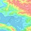 Topografische kaart Knysna, hoogte, reliëf