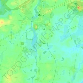 Topografische kaart Wendorf, hoogte, reliëf