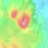 Topografische kaart Crocknakilladerry, hoogte, reliëf