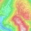 Topografische kaart Sella della Val Nevera, hoogte, reliëf