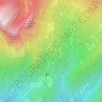 Topografische kaart Nele, hoogte, reliëf