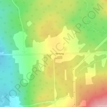 Topografische kaart Perryboro, hoogte, reliëf