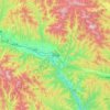 Topografische kaart Danfeng, hoogte, reliëf