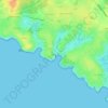 Topografische kaart Nauzan, hoogte, reliëf