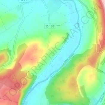 Topografische kaart Vilmontry, hoogte, reliëf