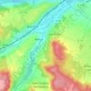 Topografische kaart Les Cézardières, hoogte, reliëf