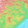 Topografische kaart Lower Subansiri, hoogte, reliëf
