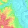 Topografische kaart Les Vèvres, hoogte, reliëf
