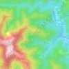 Topografische kaart Alteyrac, hoogte, reliëf