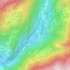 Topografische kaart Pomblière, hoogte, reliëf