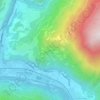 Topografische kaart Le Bettex, hoogte, reliëf