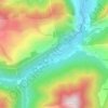 Topografische kaart Junac, hoogte, reliëf