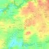 Topografische kaart La Saigeais, hoogte, reliëf
