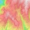 Topografische kaart Vaona, hoogte, reliëf