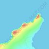 Topografische kaart Binn Meanach, hoogte, reliëf