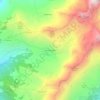 Topografische kaart Alpe Cleva Bella, hoogte, reliëf