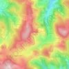Topografische kaart Les Chapuis, hoogte, reliëf