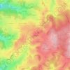 Topografische kaart Le Poyet, hoogte, reliëf