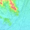 Topografische kaart Pruniccia, hoogte, reliëf