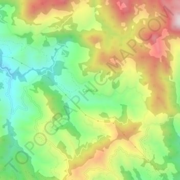 Topografische kaart Çamlıca, hoogte, reliëf