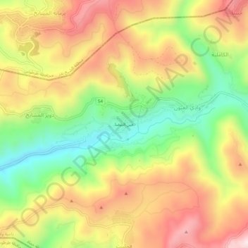 Topografische kaart Ain al-Beida, hoogte, reliëf