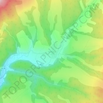 Topografische kaart Șicasău, hoogte, reliëf