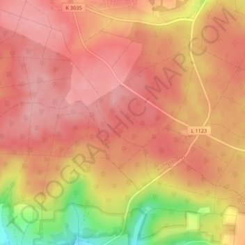 Topografische kaart Hitzingsweiler, hoogte, reliëf
