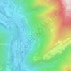 Topografische kaart Les Côtes, hoogte, reliëf