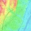 Topografische kaart Flacé, hoogte, reliëf