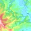 Topografische kaart Brezovice, hoogte, reliëf