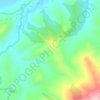Topografische kaart Pizzuta, hoogte, reliëf