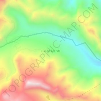 Topografische kaart Cuibaja Grande, hoogte, reliëf